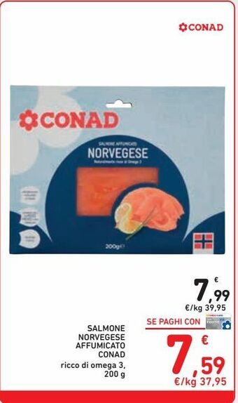 Spazio Conad Salmone norvegese affumicato conad offerta