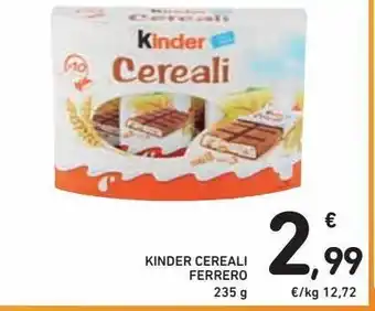 Spazio Conad Kinder cereali ferrero 235g offerta