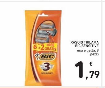 Spazio Conad Rasoio trilama bic sensitive usa e getta 8 pezzi offerta