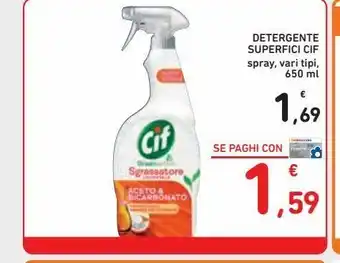 Spazio Conad Detergente superfici cif spray vari tipi 650ml offerta