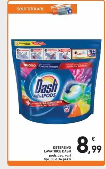 Spazio Conad Detersivo dash lavatrice vari tipi offerta