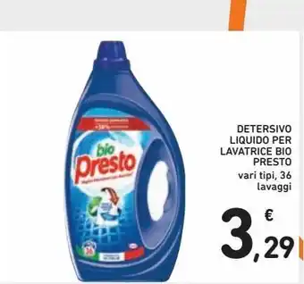Spazio Conad Detersivo liquido per lavatrice bio presto offerta