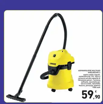 Spazio Conad Aspirapolvere multiuso karcher wd 3 offerta