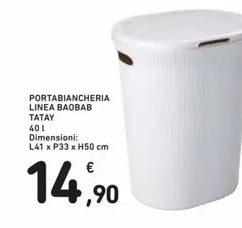 Spazio Conad Portabiancheria linea baobab tatay 40 l offerta