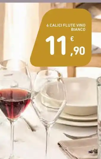 Spazio Conad 6 calici flute vino bianco offerta