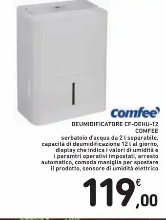 Deumidificatore comfee cf-dehu-12