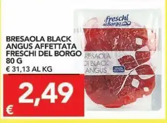Bresaola black angus affettata freschi del borgo