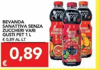 Bevanda sanattiva senza zuccheri vari gusti