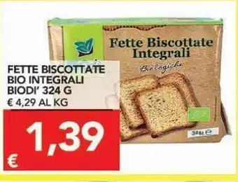 TuoDi Fette biscottate bio integrali biodi' offerta