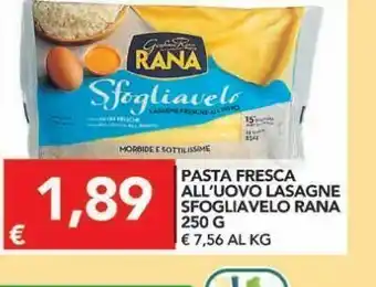 TuoDi Pasta fresca all'uovo lasagne sfogliavelo rana offerta