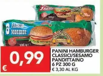TuoDi Panini hamburger classici/sesamo pandittaino offerta