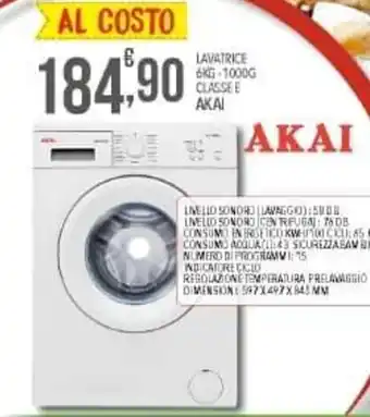 Iper Nonna Isa Akai Lavatrice 6kg 1000g offerta