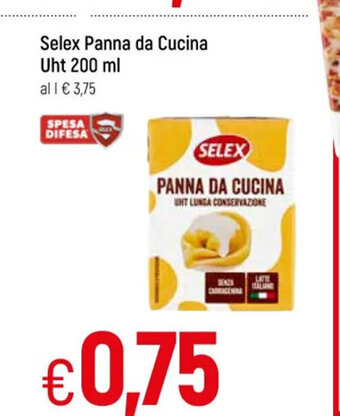Famila Selex Panna da Cucina Uht 200ml offerta