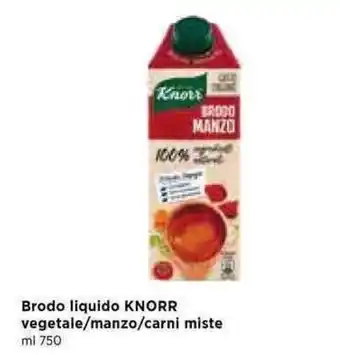 A&O Knorr Brodo liquido vegetale/manzo/carni miste ml 750 offerta