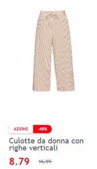 NKD Culotte da donna con righe verticali offerta