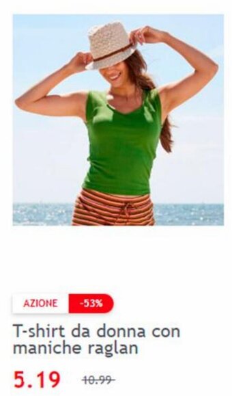NKD T-shirt da donna con maniche raglan offerta