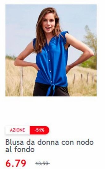 NKD Blusa da donna con nodo al fondo offerta
