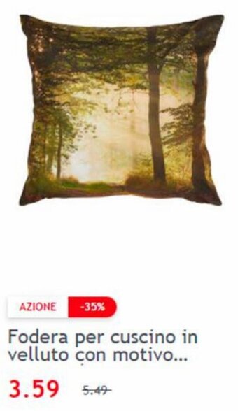 NKD Fodera per cuscino in velluto con motivo offerta