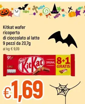 Famila Kitkat wafe ricoperto di cioccolato al latte 9 pezzi da 20,7 g offerta