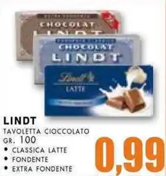 La Mimosa Supermercati Lindt Tavoletta Cioccolato gr. 100 offerta