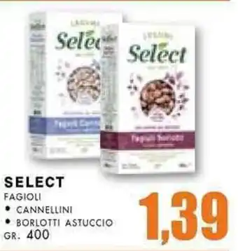 La Mimosa Supermercati Select Fagioli Cannellini / Borlotti Astuccio gr. 400 offerta