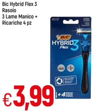 Famila BIC Hybrid Flex 3 Rasoio 3 Lame Manico + Ricariche 4 pz offerta