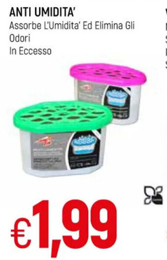 Anti Umidita' Assorbe L'Umidita' Ed Elimina Gli Odori In Eccesso