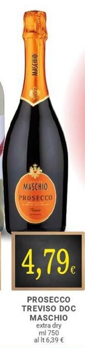 Doro Supermercati Prosecco Treviso DOC Maschio Extra Dry ml 750 offerta