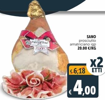 Deco Supermercati Sano prosciutto amatriciano igp offerta
