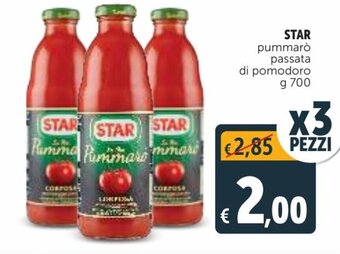 Deco Supermercati Star pummarò passata di pomodoro g 700 offerta