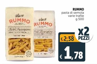 Deco Supermercati Rummo pasta di semola varie trafile g 500 offerta