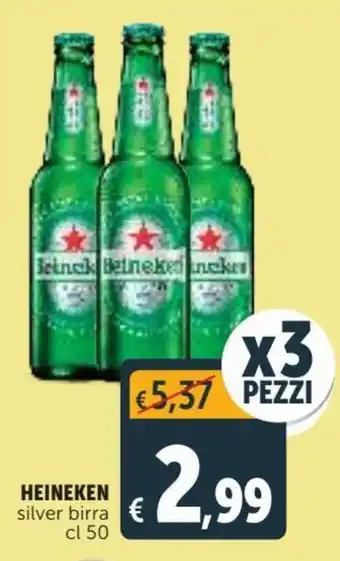 Deco Supermercati Heineken silver birra cl 50 offerta