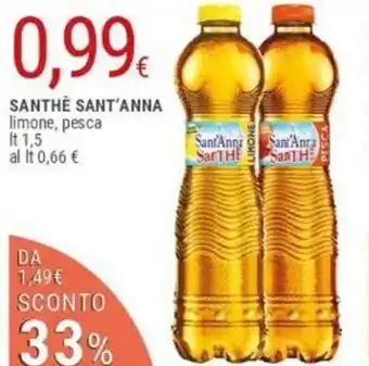 Doro Supermercati Sant'Anna San Thè Limone, Pesca Lt 1,5 offerta