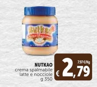 Deco Supermercati Nutkao crema spalmabile latte e nocciole g 350 offerta