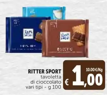 Deco Supermercati Ritter Sport tavoletta di cioccolato vari tipi g 100 offerta