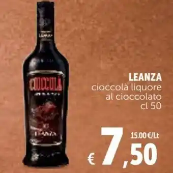 Deco Supermercati Leanza cioccolà liquore al cioccolato cl 50 offerta