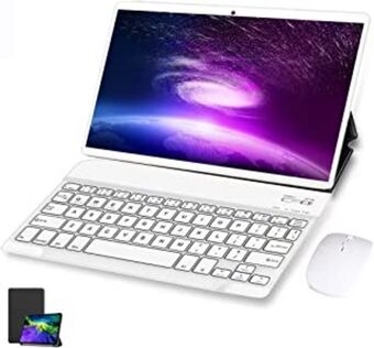 Amazon Tablet 10 pollici, 64gb rom 4gb ram octa-core dual sim/wifi dual fotocamera android voukou con tastiera bluetooth,mouse,cu... offerta