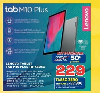 Lenovo Tablet Tab M10 Plus Tb-x606x