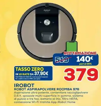 Euronics iRobot Robot Aspirapolvere Roomba 976 offerta