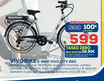 Euronics Vivo Bike City 26 G offerta