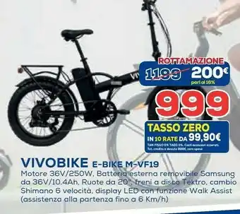 Euronics Samsung Vivobike E-bike M-vf19 offerta