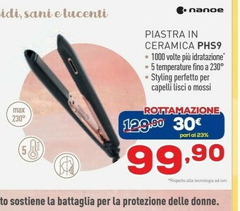 Euronics Nanoe Piastra In Ceramica Phs9 offerta