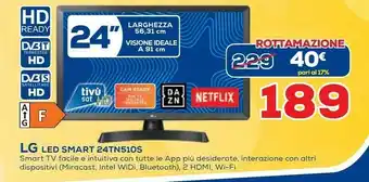 Euronics LG 24TN510S-WZ.API TV 61 Cm (24") HD Smart TV Wi-Fi Bianco offerta
