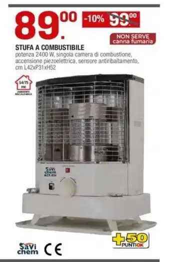 Brico OK Stufa A Combustibile 2400 W L42xP31xH52 offerta