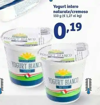 In'S Mercato Buongiorno natura Yogurt Bianco Intero Naturale 150 G offerta