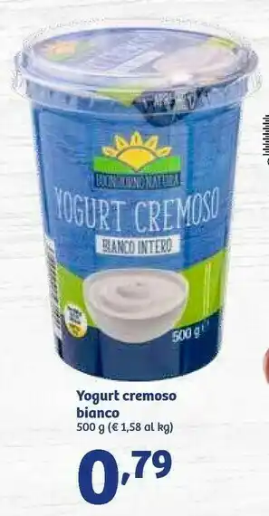 Buongiorno natura Yogurt Cremoso Bianco Intero 500 G