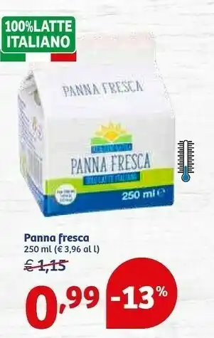 In'S Mercato Buongiorno natura Panna Fresca 250 Ml offerta