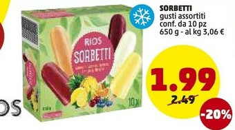 PENNY Rios Sorbetto offerta