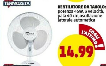 PENNY Termozeta Ventilatore offerta