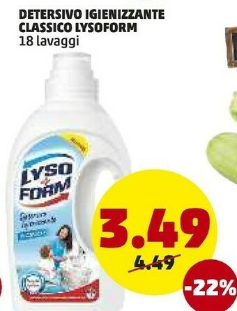 PENNY Lysoform Detersivo lavatrice offerta